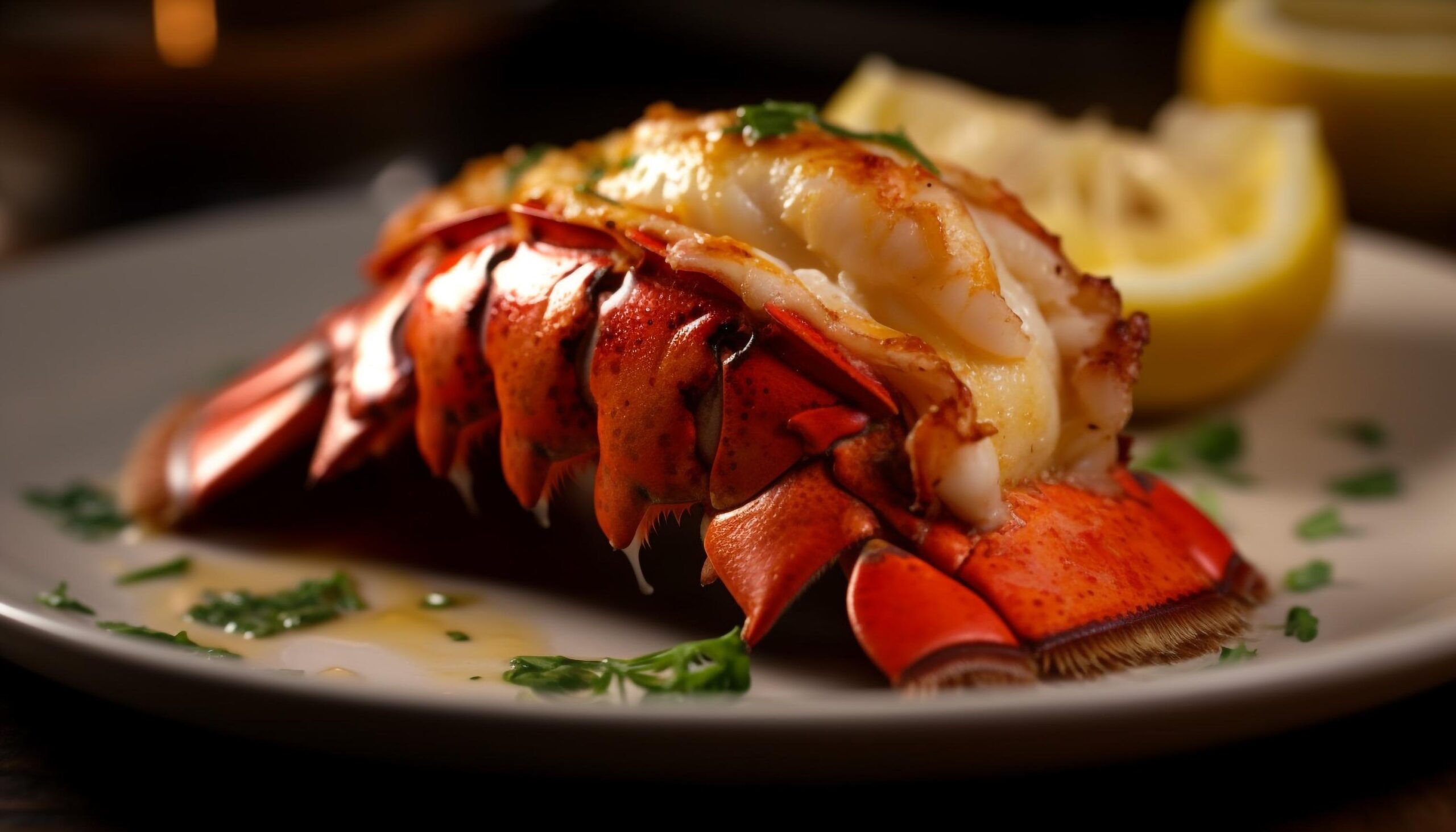 Gourmet lobster dish garnished with herbs and citrus, perfect for special occasion seafood recipes