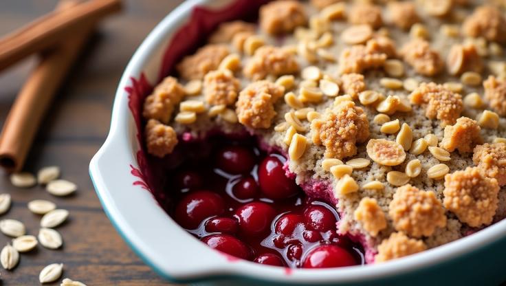 Cherry Cobbler Recipe with Oatmeal Crumble Topping