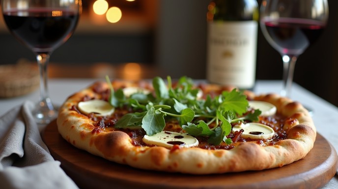 Dinner recipe :Wine & Cheese Flatbread